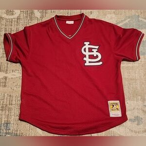 Mitchell & Ness Willie McGee 1985 Jersey. Size XL. Red. EUC